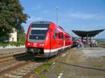 612 522 führt den RE nach Zwickau (Sachs) Hbf und Chemnitz Hbf an.